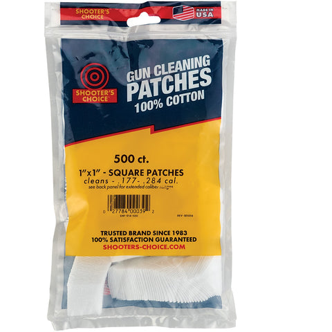 Shooter's Choice 500pk 1" Cleaning Patches